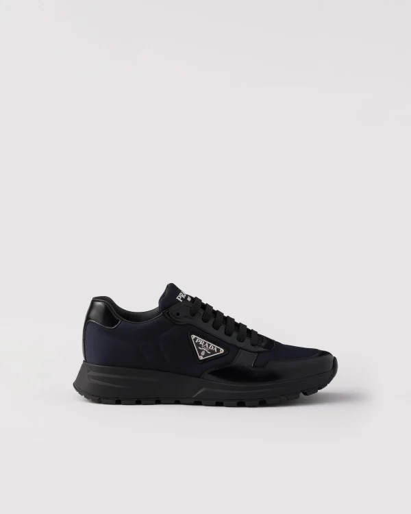 Sneakers*Prada Prax 01 Re-Nylon and brushed leather sneakers Blue/black