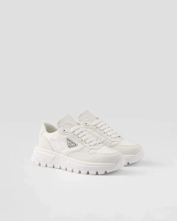 Sneakers*Prada Prax 01 Re-Nylon and leather sneakers White