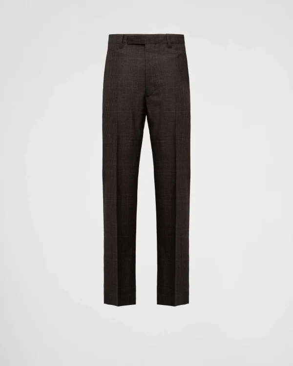 Trousers And Bermudas*Prada Prince of Wales pants Ebony