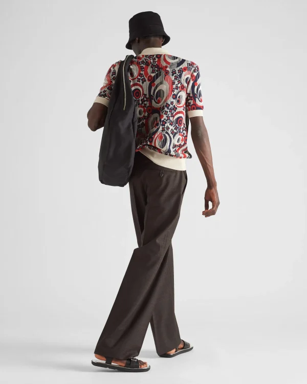 Trousers And Bermudas*Prada Prince of Wales pants Ebony