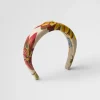 Headbands And Hair Accessories*Prada Printed fabric headband Sandbeige