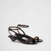 Sandals*Prada Printed leather sandals Honey