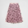 Skirts*Prada Printed nylonette skirt Pink