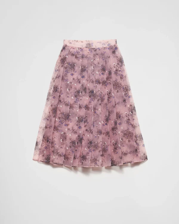 Skirts*Prada Printed nylonette skirt Pink