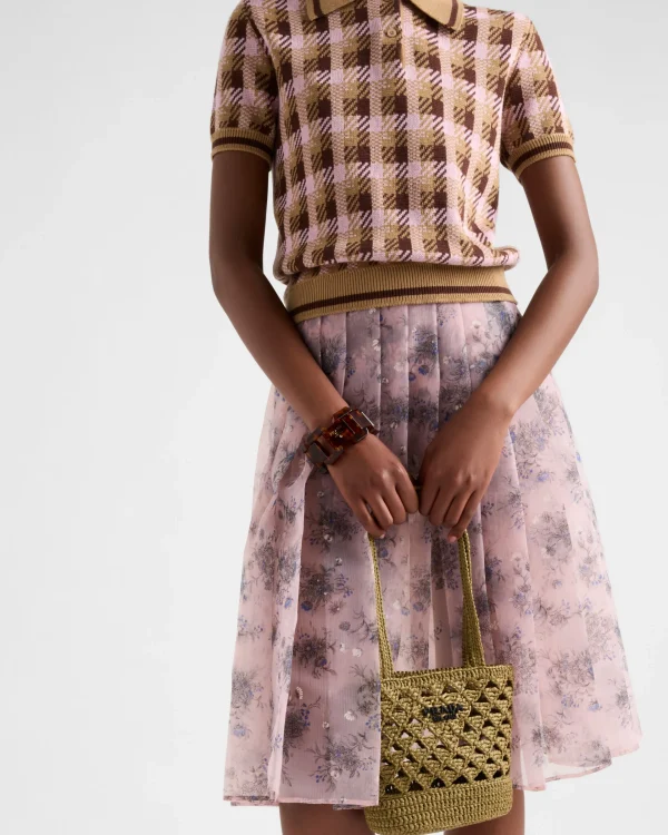 Skirts*Prada Printed nylonette skirt Pink