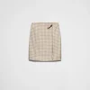 Skirts*Prada Printed silk twill skirt Sandbeige