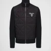 Outerwear*Prada Quilted Re-Nylon and cashmere jacket Black