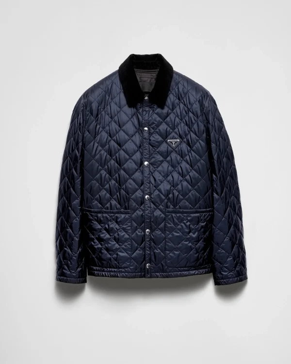 Outerwear*Prada Quilted Re-Nylon jacket Blue