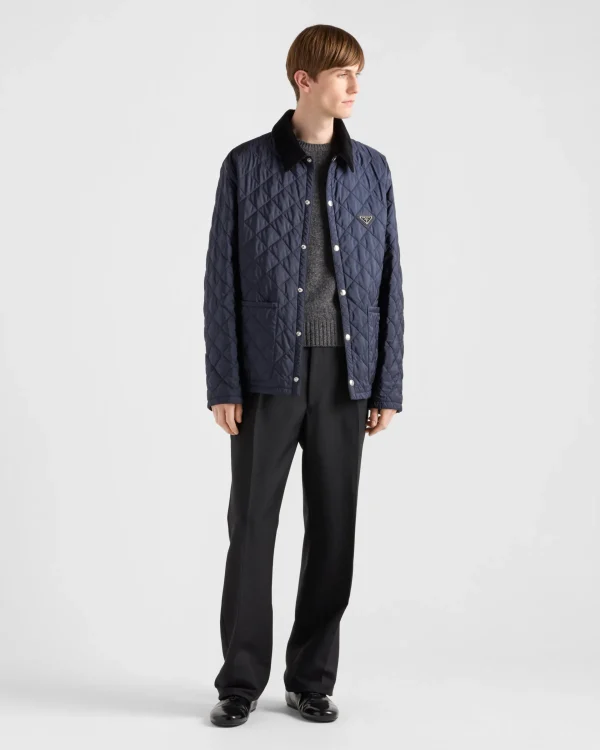 Outerwear*Prada Quilted Re-Nylon jacket Blue