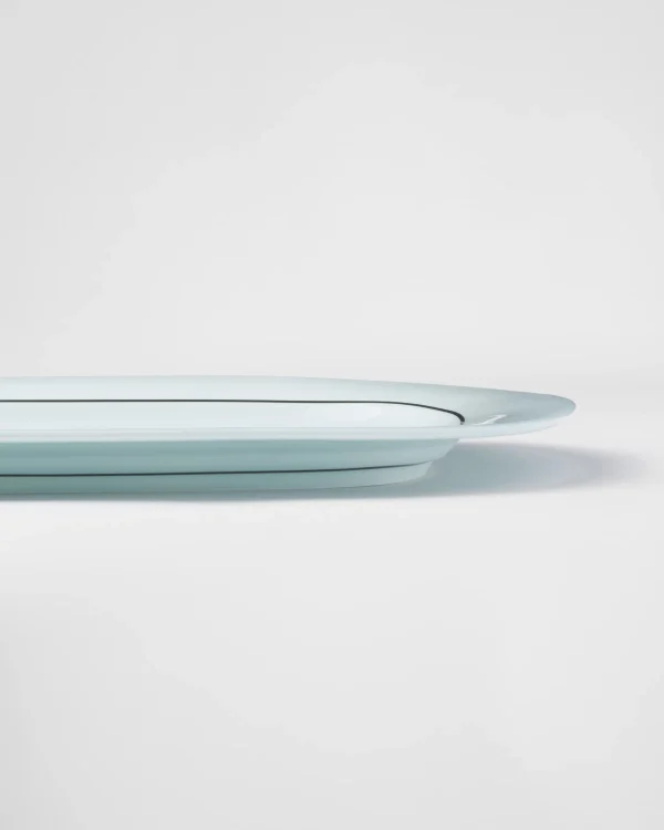 Trays And Table Accessories*Prada Rectangular porcelain tray - Celadon Celadonlightblue