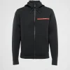 Men's Collection*Prada Recycled double jersey hoodie Black