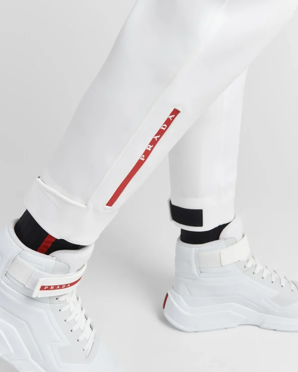 Men's Collection*Prada Recycled double jersey pants White