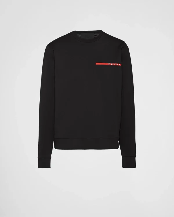 Men's Collection*Prada Recycled double jersey sweatshirt Black