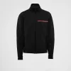 Men's Collection*Prada Recycled double jersey zip-up sweatshirt Black