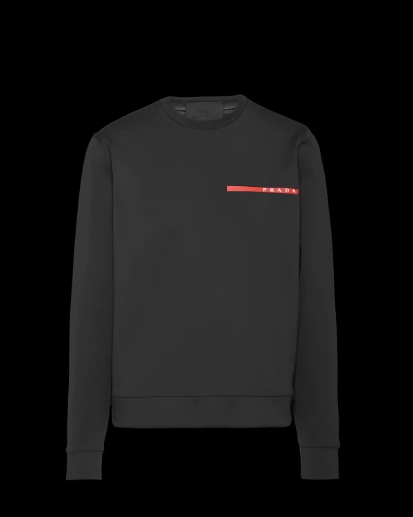 Men's Collection*Prada Recycled Double Technical Jersey sweatshirt Black