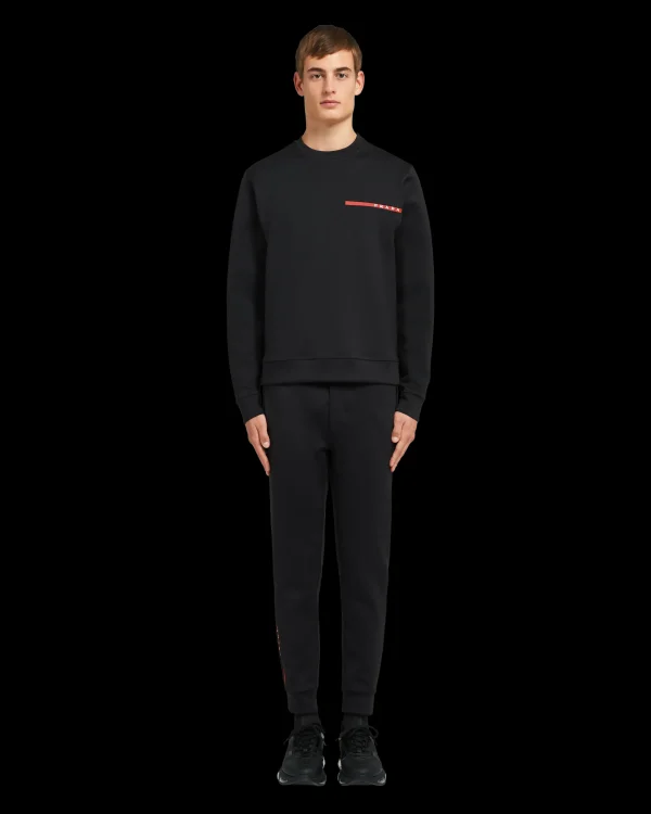 Men's Collection*Prada Recycled Double Technical Jersey sweatshirt Black