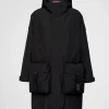 Men's Collection*Prada Recycled technical fabric raincoat Black