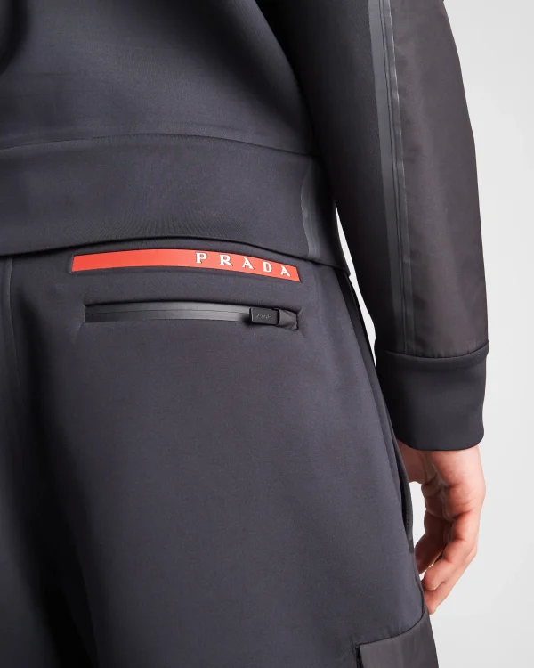 Men's Collection*Prada Recycled technical jersey Bermudas Black