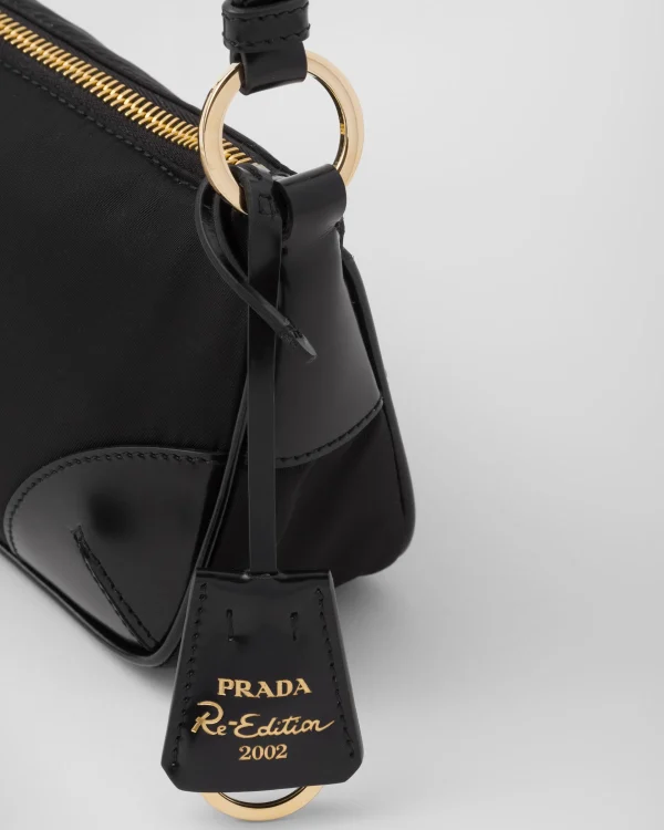 Mini Bags | Mini Bags*Prada Re-Edition 2002 Re-Nylon and brushed leather shoulder bag Black