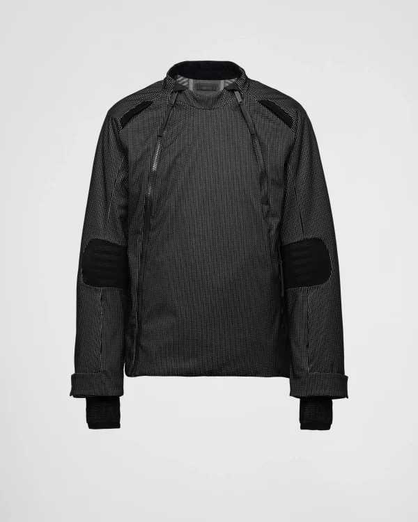 Men's Collection*Prada Reflective fabric ski jacket Black/silver