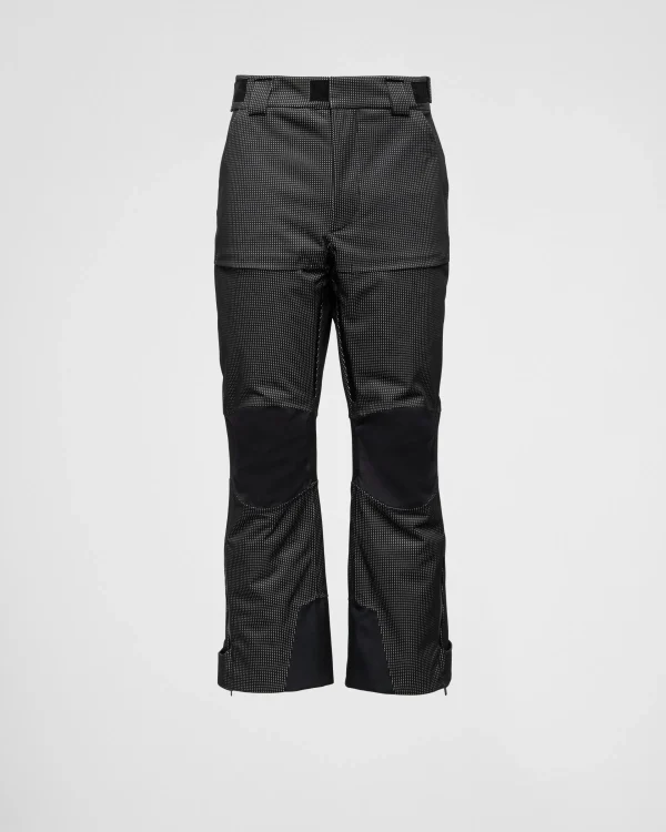 Men's Collection*Prada Reflective fabric ski pants Black/silver