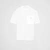 T-shirts And Polo Shirts*Prada Re-Nylon and jersey T-shirt White