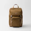 Backpacks And Belt Bags*Prada Re-Nylon and leather backpack Corkbeige