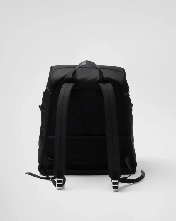 Backpacks And Belt Bags*Prada Re-Nylon and leather backpack Black