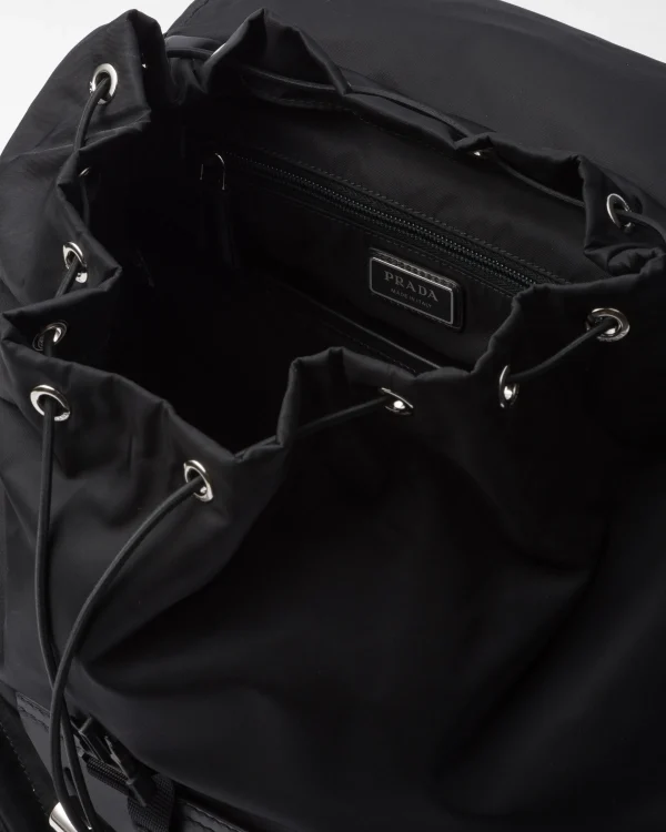 Backpacks And Belt Bags*Prada Re-Nylon and leather backpack Black