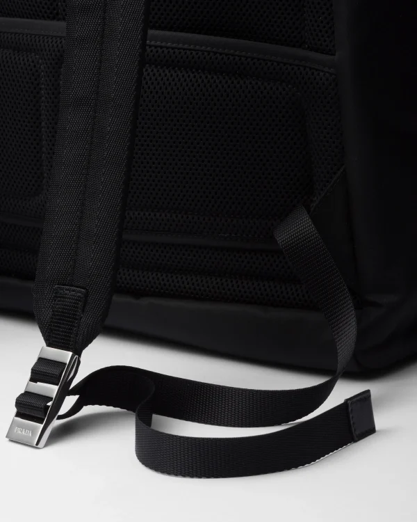 Backpacks And Belt Bags*Prada Re-Nylon and leather backpack Black