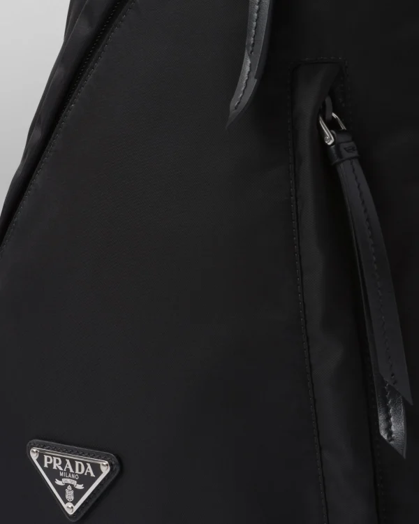 Backpacks And Belt Bags*Prada Re-Nylon and leather backpack Black