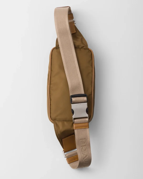 Backpacks And Belt Bags*Prada Re-Nylon and leather belt bag Corkbeige