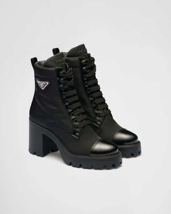 Ankle Boots And Boots*Prada Re-Nylon and leather booties Black