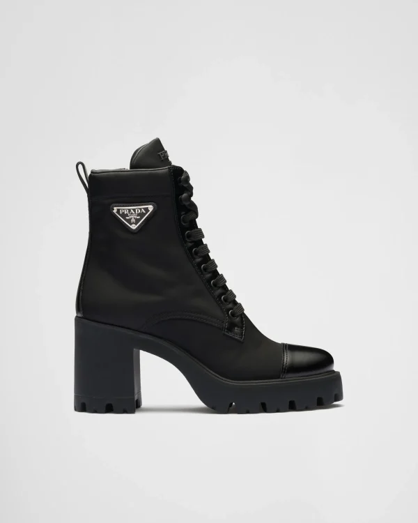 Ankle Boots And Boots*Prada Re-Nylon and leather booties Black