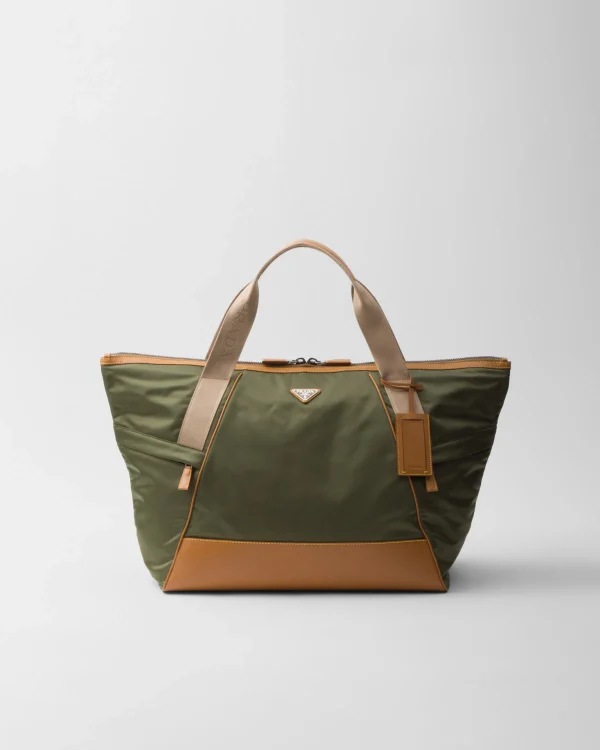 Travel Bags | Travel Bags*Prada Re-Nylon and leather duffel bag Military/caramel