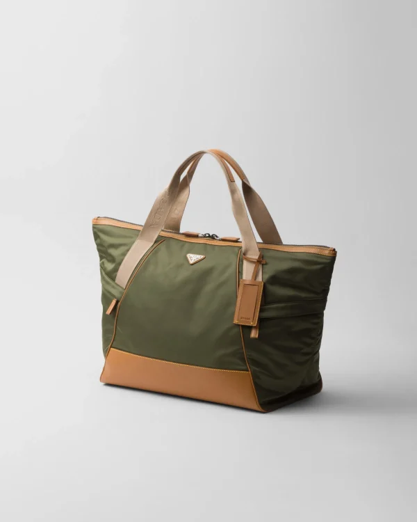 Travel Bags | Travel Bags*Prada Re-Nylon and leather duffel bag Military/caramel