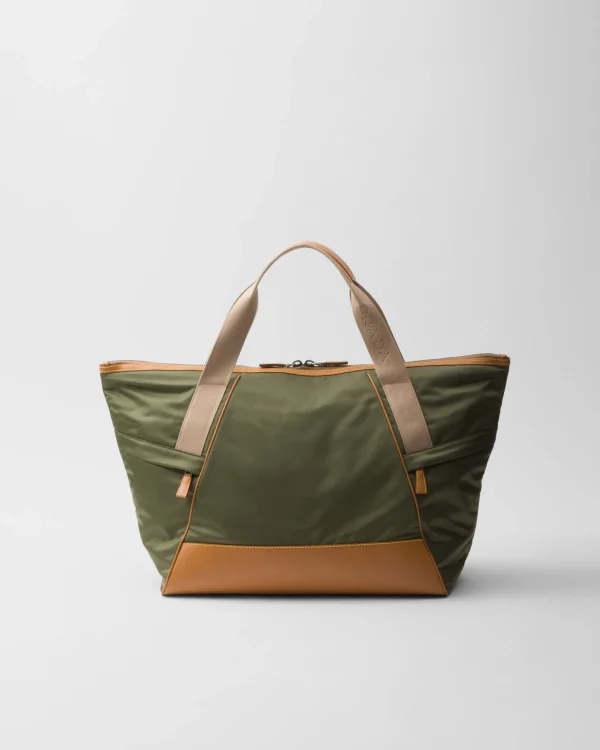 Travel Bags | Travel Bags*Prada Re-Nylon and leather duffel bag Military/caramel