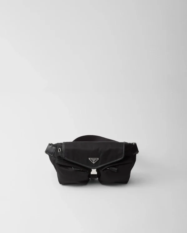 Backpacks And Belt Bags | Messenger Bags*Prada Re-Nylon and leather shoulder bag Black