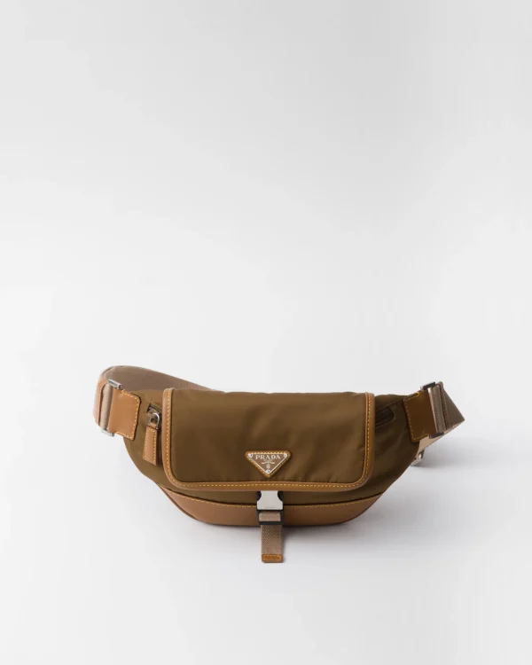 Backpacks And Belt Bags | Messenger Bags*Prada Re-Nylon and leather shoulder bag Corkbeige