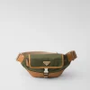 Backpacks And Belt Bags*Prada Re-Nylon and leather shoulder bag Military/caramel