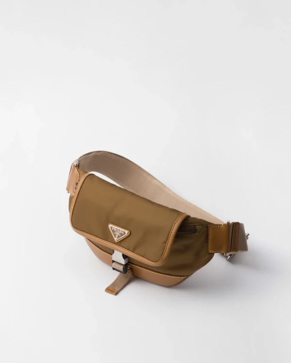 Backpacks And Belt Bags | Messenger Bags*Prada Re-Nylon and leather shoulder bag Corkbeige