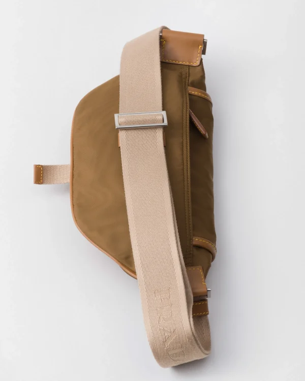 Backpacks And Belt Bags | Messenger Bags*Prada Re-Nylon and leather shoulder bag Corkbeige