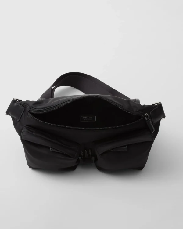 Backpacks And Belt Bags | Messenger Bags*Prada Re-Nylon and leather shoulder bag Black