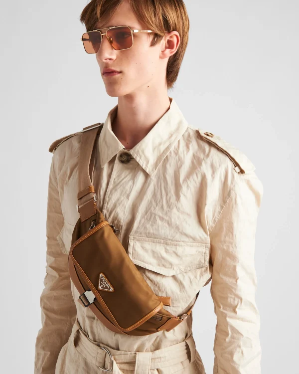 Backpacks And Belt Bags | Messenger Bags*Prada Re-Nylon and leather shoulder bag Corkbeige