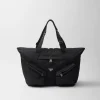 Travel Bags | Totes*Prada Re-Nylon and leather travel bag Black