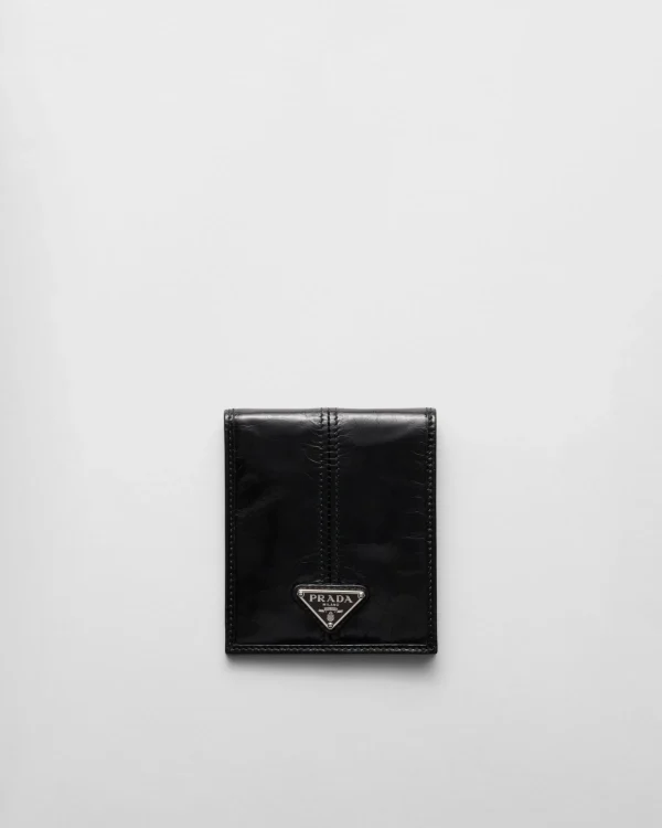 Small Wallets*Prada Re-Nylon and leather wallet Black