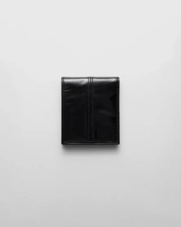 Small Wallets*Prada Re-Nylon and leather wallet Black