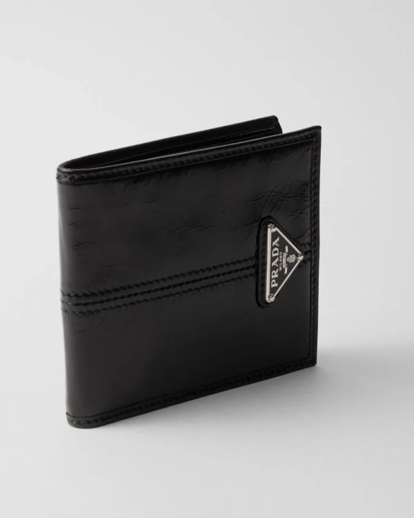 Small Wallets*Prada Re-Nylon and leather wallet Black