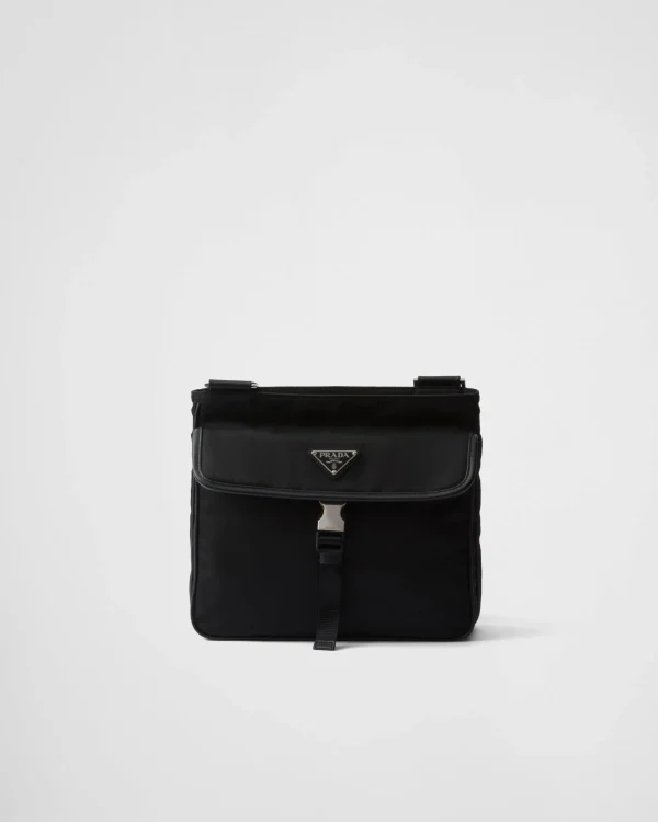 Messenger Bags*Prada Re-Nylon and Saffiano leather shoulder bag Black