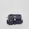 Messenger Bags*Prada Re-Nylon and Saffiano leather shoulder bag Navy